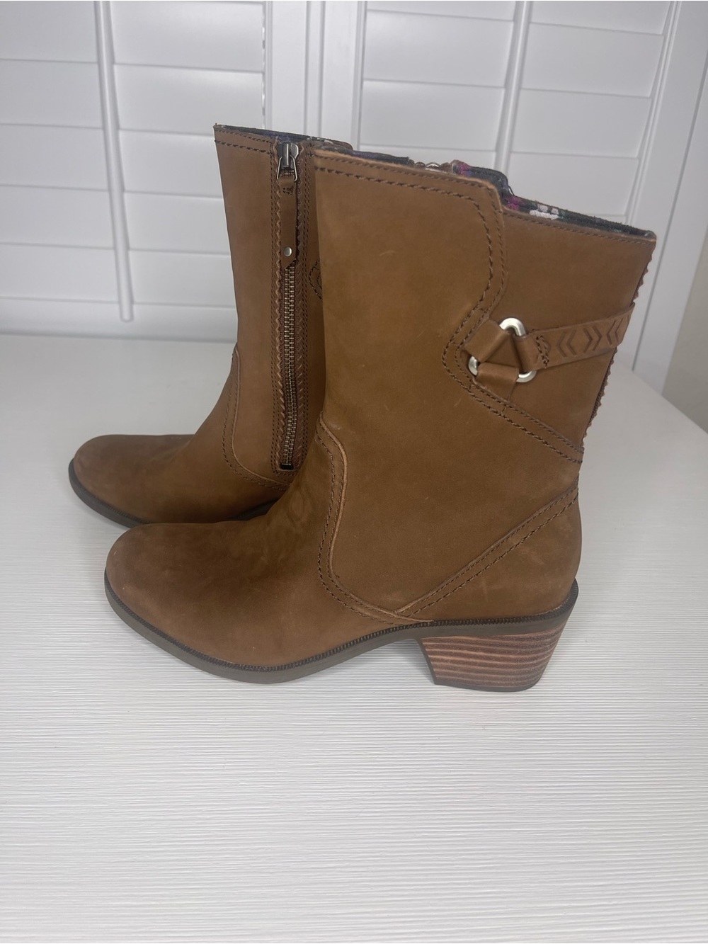 Women’s Teva Brown Mid-Calf Side-Zip Boots